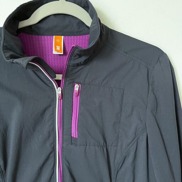 Lucy Women's Athletic Zip Front Track Jacket Wing Breaker Running Medium Nylon - Picture 3 of 12